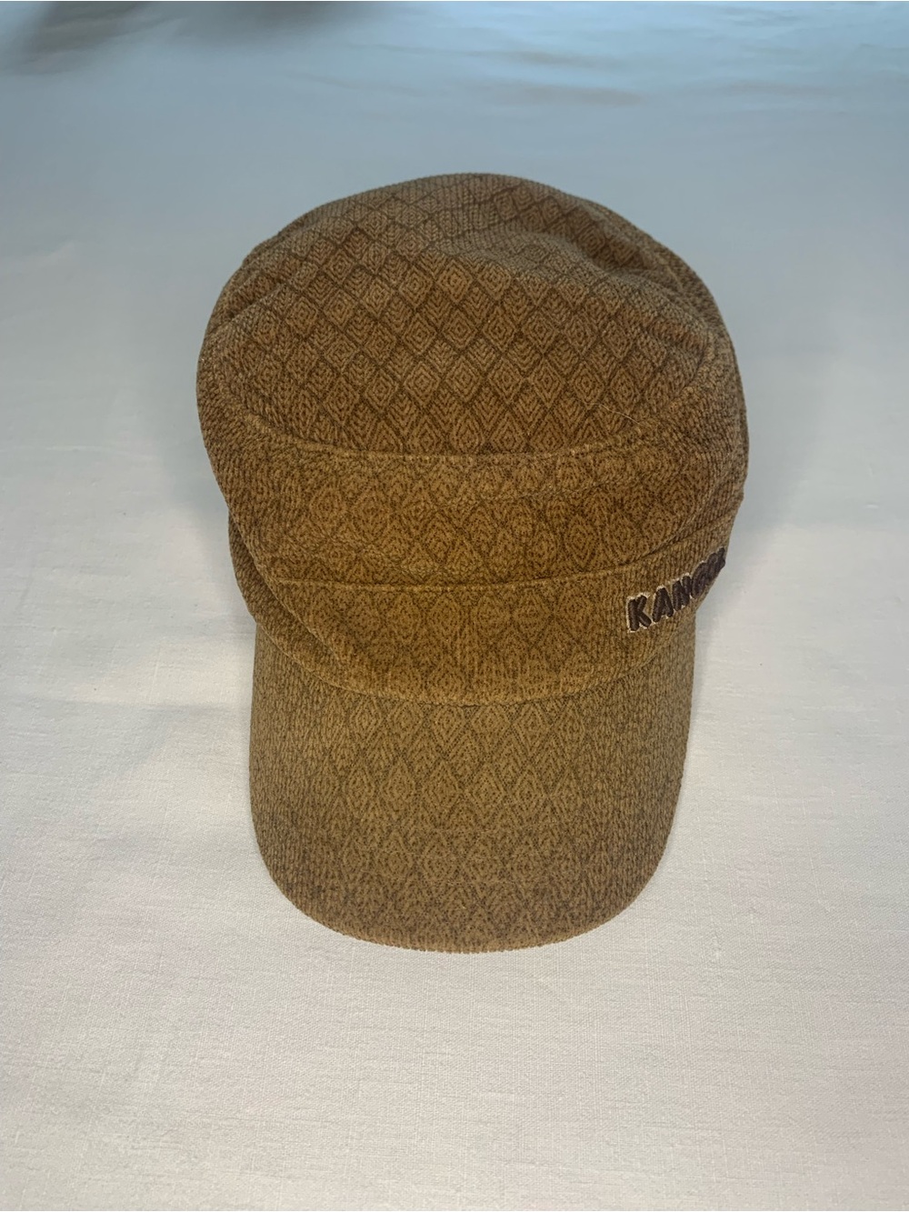 Kangol FlexFit Brown Diamond Pattern Army Style Cadet Cap